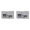 Viodmss 2X Card Reader Micro-SD TF to MS Pro Card Adapter Single Dual Slots for Gamepad for view 1