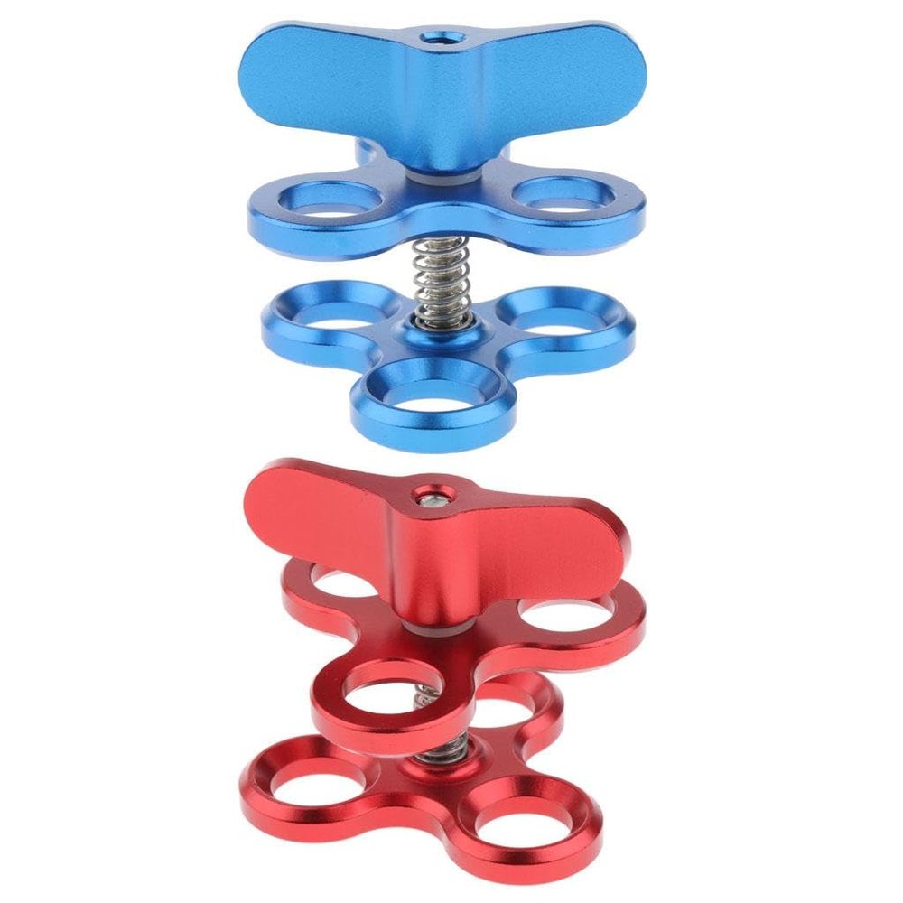 BaotyJie 2X Clamp 3 Holes Underwater Arm Bracket for Light Arm System