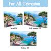 GSGC TV Cover TV Dustproof Cover 32-80in Thickened Indoor LCD/LED Art Decoration Cover Home Hanging Desktop Curved Universal Liquid Crystal Display Protective Cover-Blue-3||58-60 inch view 3