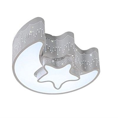 FixtureDisplays Star Moon Kid's Room Ceiling Light Creative Baby Bedroom 15856