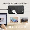 10FT Power Strip Extension Cord Surge Protector with 8 Outlets and 2 USB & 2 USB-C Port(5V 3.1A),Bold Extension Cord with Fuse Surge Protected Power Strip for Home Office (Black) view 3