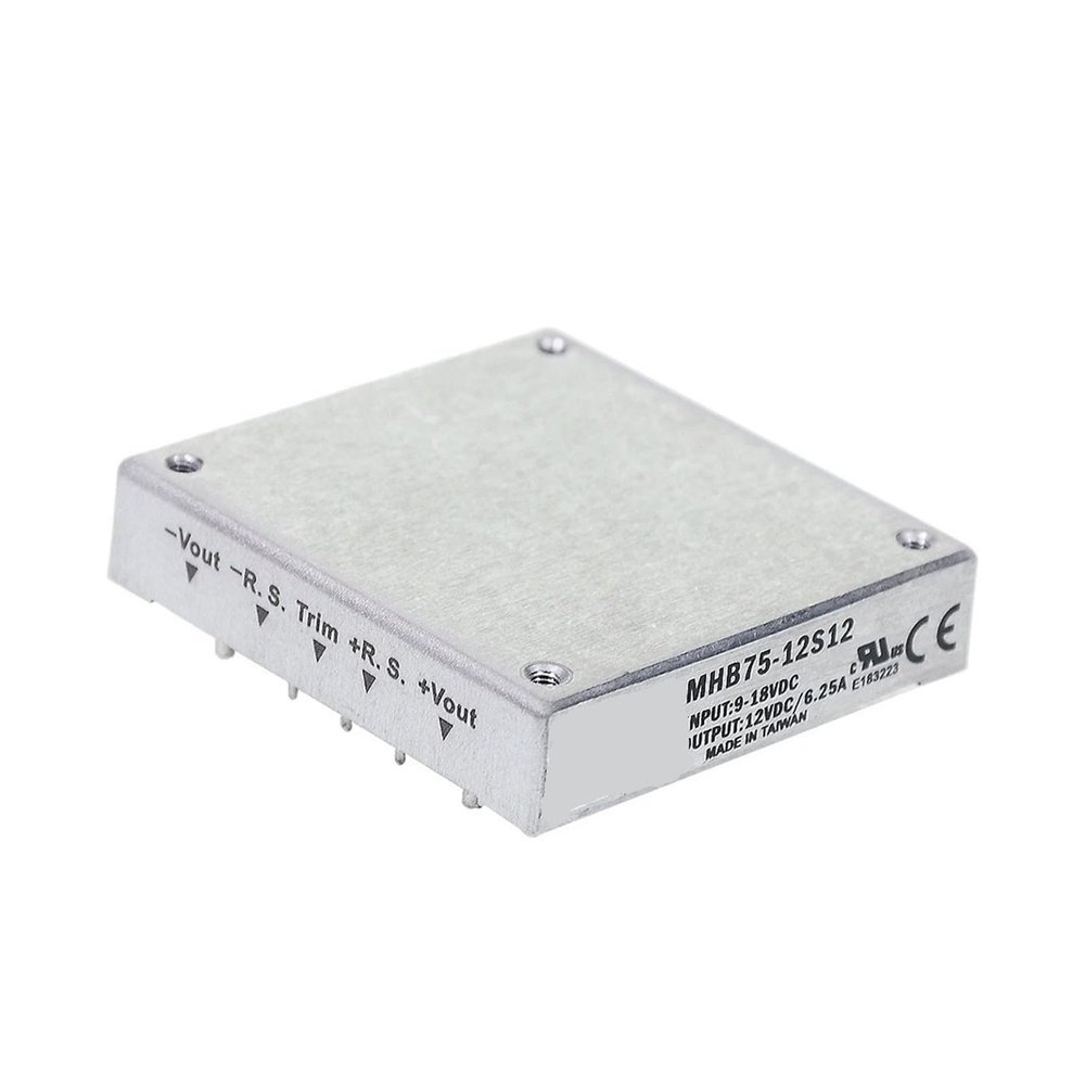 ZEEGII MHB75-12S12 75W 12V DC DC Half-Brick Regulated Single Output Converter 9-18V DC to 12V DC 6.25A Switching Power Supply