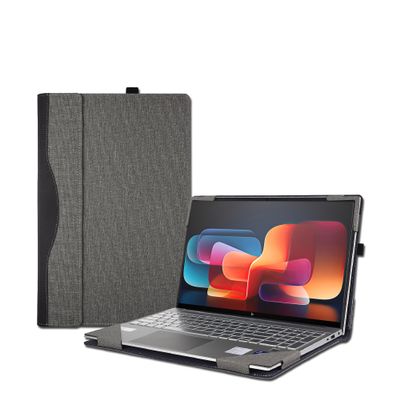 16Inch Laptop Case Cover for HP Envy x360 2-in-1 Laptop 16-ad / 16z-ad / 16-ac / 16t-ac & Spectre x360 2-in-1 Laptop 16-aa / 16t-aa 2-in-1 Laptop Anti Drop Case PU Protective Cover (Light Gray)
