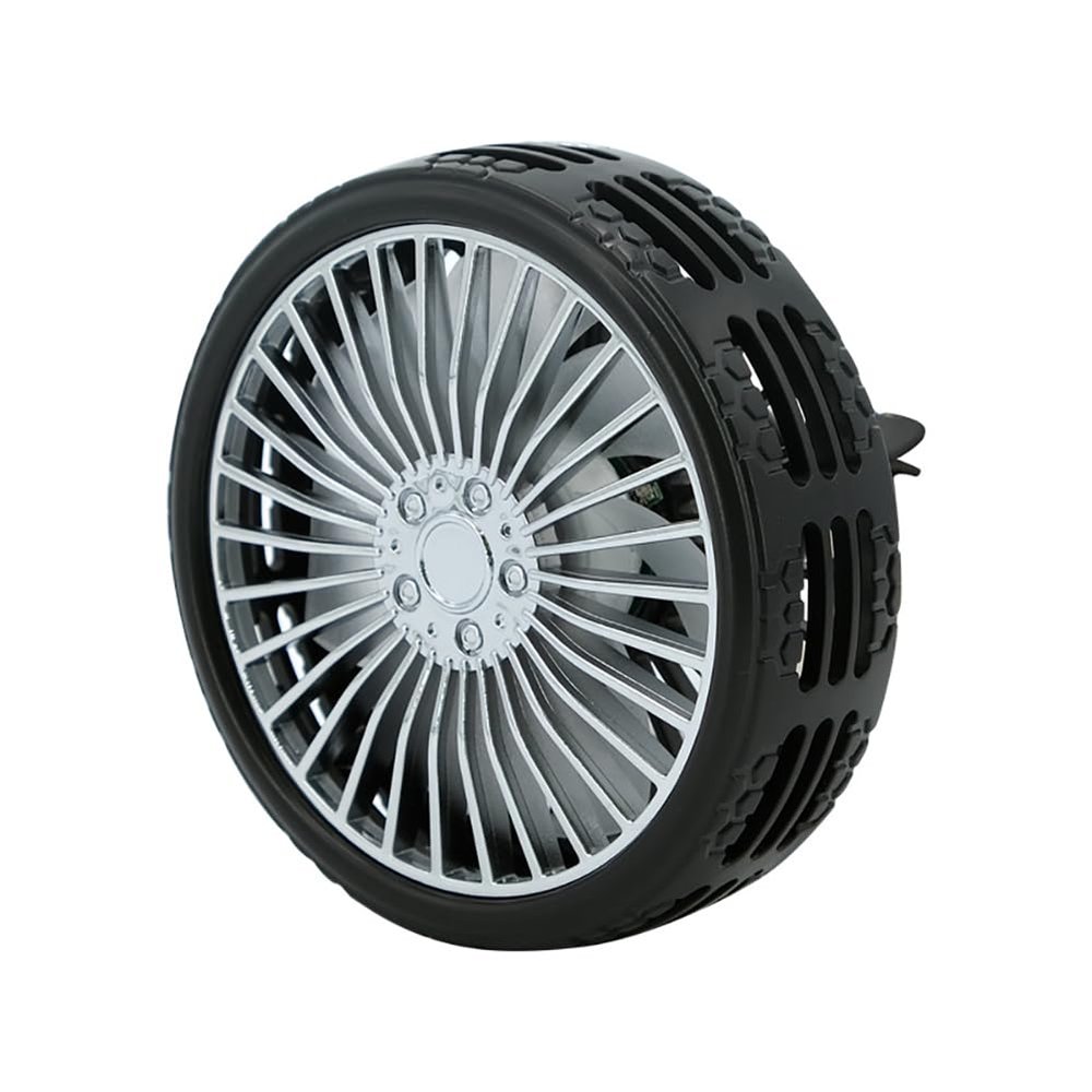UPWONEA Mini Fan for Car,Tire-Shape Cooling Fan for Summer, USB Clip on Fan, Travel Camping Small Fan, 3 Speed Adjustable, Car Air Vent USB Fans, Portable Desk Fan, Multifunctional Personal Fan,Black