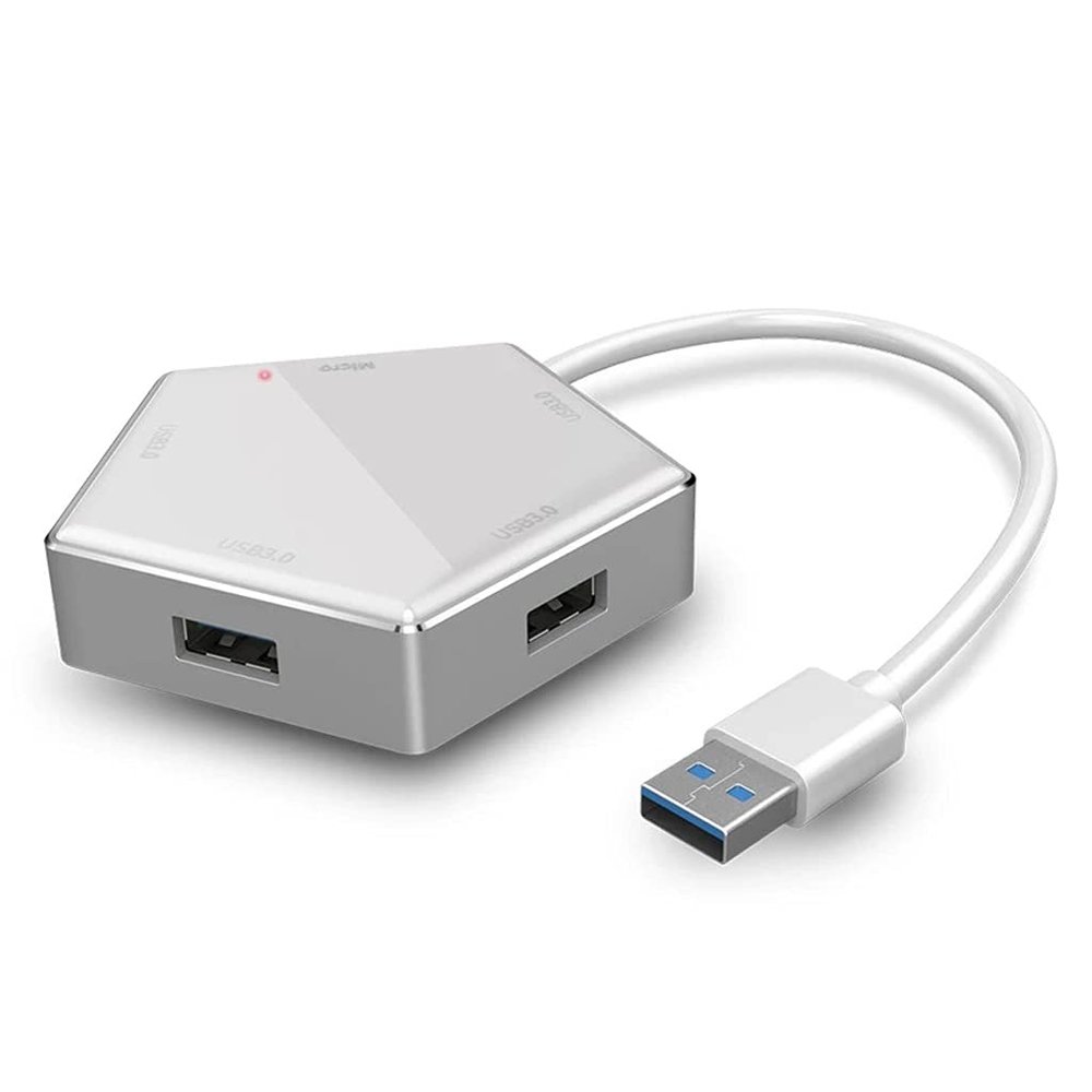 USB Hub,Four USB 3.0 Hub with Micro External Power Hole High Speed Four Port Splitter (Color : D) (OneColor)