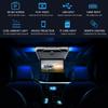 AUTUMFLATGAO 19" Car Overhead Player, 1080P Screen Car Roof Mounted Monitor, with 16 Colors Atmosphere Light, Flip Down Car Monitor Support HDMI, USB, IR,Black view 2