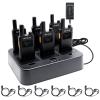 (3nd Gen RT22) Retevis B3S Walkie Talkie, Portable FRS Two-Way Radios,with Earpiece, Slim, LCD Screen,6 Way Multi Unit Charger,1620 mAh,Rechargeable 2 Way Radio for Restaurant Boutique Store (6 Pack) view 1