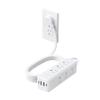 TROND Surge Protector Power Strip: 9 Widely Spaced AC Outlets with 20W USB C Charger Power Strip, 15ft Flat Plug Extension Cord, Wall Mount, Desk Charging Station, Hotel Dorm Room Essentials, White view 1
