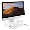 Acrylic Monitor Stand,Computer Monitor Stand Riser Transparent Ergonomic Monitor Stand for Home and Office for Laptop TV Screen Printer view 3