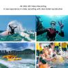 4K Underwater Camera Pro - 33 Feets Deep Camera with 2.88in & 1.44in Dual Screen, Multi Fuctional Digital Camera for Water Sports (Orange) view 2