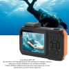 4K Underwater Camera Pro - 33 Feets Deep Camera with 2.88in & 1.44in Dual Screen, Multi Fuctional Digital Camera for Water Sports (Orange) view 3