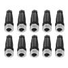 ZBLZGP M12 Sensor Connector Unshield 4 Pin A-Code Straight Female Industrial Waterproof Electrical Field Wireable 12mm Thread Joint Circular Electronic Connector 10Pack view 1