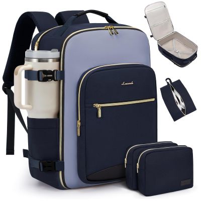 LOVEVOOK 50L Travel Backpack for Women & Men, Airline Approved Carry On Luggage with 3 Packing Cubes, TSA Overnight Bags, Waterproof Personal Item Bag, Weekender Essentials Backpacks fits 17" Laptop