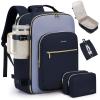 LOVEVOOK 50L Travel Backpack for Women & Men, Airline Approved Carry On Luggage with 3 Packing Cubes, TSA Overnight Bags, Waterproof Personal Item Bag, Weekender Essentials Backpacks fits 17" Laptop view 1