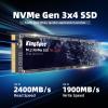 KingSpec SSD 256GB, M.2 NVMe Gen3x4 SSD 2280 - Up to 2400MB/s, Internal Solid State Drive with 3D NAND Flash, Compatible with Desktop and Laptop view 2