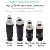 ZBLZGP M12 A-Code 8Pin Straight Female Circular Field Wireable Waterproof Unshielded Connector,3 Pack view 2
