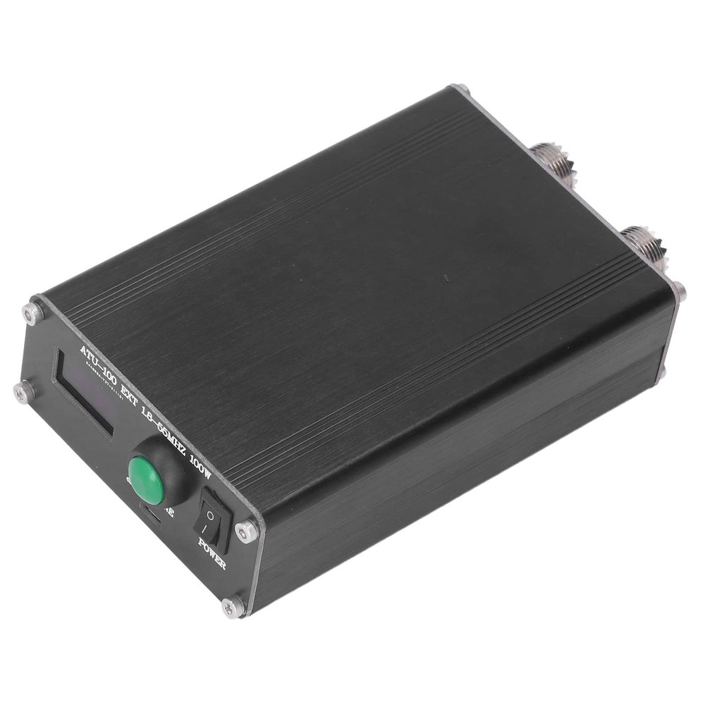 Syrisora Mini Automatic Antenna Tuner for Radio Equipment, 1.8~55MHz Frequency Range, 0.96IN Display, with Protective Housing, Great for TV & ATU-100 Utilization, Syrisoraaze74isq30