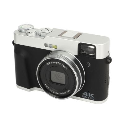 4K Digital Camera, 48MP 16X Digital Zoom Portable Retro Camera for Travel Vlogging, 3.5 Inch HD Screen, Multiple Interfaces, Long Battery Life, US Plug for Events Documentation