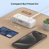 TROND 20W USB C Power Strip Surge Protector - 5ft Flat Plug Extension Cord with Multiple 6 Outlet, 4 USB, 900 Joules, 3 Sided Design, Mountable, Compact for Home Office Travel Dorm Room Essentials view 3