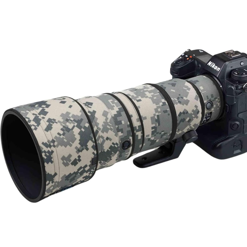 ROLANPRO Camouflage Lens Cover for Nikon Z 400mm f4.5 VR S Raincover Lens Protective Sleeve Case-#UCP Gray Camo Waterproof