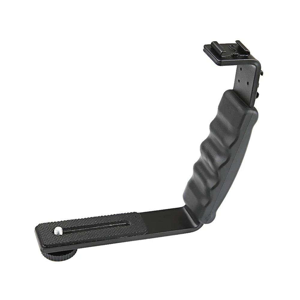 LKOOFHNM DSLR Camera L-Bracket Video Handle Grip Light with Cold Shoe Mount 1/4 Adapter for Smooth 4 Mobile 3 Camera Bracket Mount for Adapter