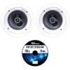 Klipsch R-1650-C in-Ceiling Speaker - White (2-Pack) Bundle with Deco Gear 100ft Long 16 AWG Speaker Wire view 1
