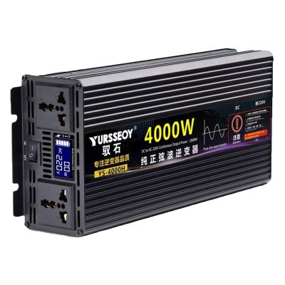 3500W/4000W/4500W/5500W/6500W/7500W/8500W/10000W Power Inverter Pure Sine Wave Inverter 12V/24V/48V/60V/72V DC to 110V/220V-240V AC,Car Power Inverter with Dual AC Outlets,for Home,Camping (Color : 4