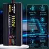 3500W/4000W/4500W/5500W/6500W/7500W/8500W/10000W Power Inverter Pure Sine Wave Inverter 12V/24V/48V/60V/72V DC to 110V/220V-240V AC,Car Power Inverter with Dual AC Outlets,for Home,Camping (Color : 6 view 2