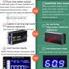 3500W/4000W/4500W/5500W/6500W/7500W/8500W/10000W Power Inverter Pure Sine Wave Inverter 12V/24V/48V/60V/72V DC to 110V/220V-240V AC,Car Power Inverter with Dual AC Outlets,for Home,Camping (Color : 6 view 4