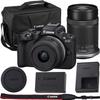 Canon EOS R50 Mirrorless Camera RF-S 18-45mm f/4.5-6.3 is STM and RF-S 55-210mm f/5-7.1 is STM Lens Kit Shoulder Bag, Black view 1
