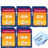 DirectNine Basics 5 Pack Transcend Secure Digital 2GB with Cloth (TS2GSDC) view 1