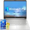 HP 15.6" Business Laptop Computer, Windows 11 Pro Laptop 12GB RAM 512GB SSD, Intel Core i5-1135G7 Processor, FHD 1920x1080 LED Display, Numeric Keypad, SD Card Reader, HDMI, NLY Earphones, Silver view 1