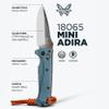 Benchmade - Mini Adira Outdoor, Water, Fishing Knife, Plain Edge Drop-Point Blade with Depth Blue Grivory Handle (18065) view 2