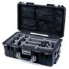 Black Pelican Air 1535 Carry-on Case - With Grey Padded Dividers & Mesh Lid Organizer - Silver Handles & Latches. view 1