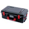 Pelican Air 1535 Carry-on Case by ColorCase - Black - Medium Size Waterproof Case with Gray Padded Microfiber Dividers & Mesh Lid Organizer - Red Handles & Latches view 2