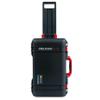 Pelican Air 1535 Carry-on Case by ColorCase - Black - Medium Size Waterproof Case with Gray Padded Microfiber Dividers & Mesh Lid Organizer - Red Handles & Latches view 3
