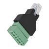 Rj12 6P6C to 6 Screw Terminals Adapter Connector, Rj12 Adapr Constructed, Ethernet to 6P6C of High, Retardant Plastic, Compact Design for Connection view 2