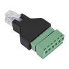 Rj12 6P6C to 6 Screw Terminals Adapter Connector, Rj12 Adapr Constructed, Ethernet to 6P6C of High, Retardant Plastic, Compact Design for Connection view 3