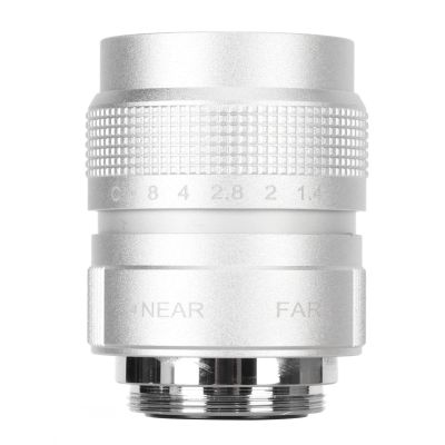 25mm F1.4 CCTV Lens Manual Adjustment, Advanced Optics, Widest Field of View Image, Rugged and, Range of Applications for Bars, Shops, Parking, Houses and Warehouses (Silver)