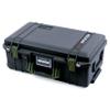 ColorCase Pelican Air 1535 Carry-on Case Black - Medium Size Waterproof Case with Gray Padded Microfiber Dividers & Mesh Lid Organizer - OD Green Handles & Latches view 2