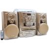 Jensen Bluetooth 3-Speed Turntable CD Player Home Stereo System with Turntable 3 CD Changer Music System, Dual Cassette Deck, Stereo Record Player with Remote Control, Gold view 1