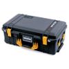 Black Pelican Air 1535 Carry-on Case - With Grey Padded Dividers & Mesh Lid Organizer - Yellow Handles & Latches. view 3