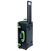 Pelican Air 1535 Carry-on Case by ColorCase - Black - Medium Size Waterproof Case with Gray Padded Microfiber Dividers & Mesh Lid Organizer - Lime Green Handles & Latches view 4