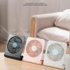 MODODO USB Desktop Fan, Convenient Size, 4Wind Speed Rechargeable Table Cooling Fan Strong Wind Fan 1800mah Battery Capacity, 158x128x45mm, Black view 2
