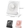 MODODO USB Desktop Fan, Convenient Size, 4Wind Speed Rechargeable Table Cooling Fan Strong Wind Fan 1800mah Battery Capacity, 158x128x45mm, Black view 3
