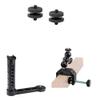CAMVATE 1/4"-20 Male Thread Screw + Universal L Bracket Handle + Camera Clamp Mount view 1
