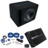Rockville VS15K51 Bundle: 15 in 2000-Watt Car Subwoofer in Vented Enclosure 1-Ohm, Krypton-M1 2000-Watt Mono Car Amplifier with Wired Level Control, RWK41 4-Gauge Complete Amp Wiring Kit, 3-Items view 1