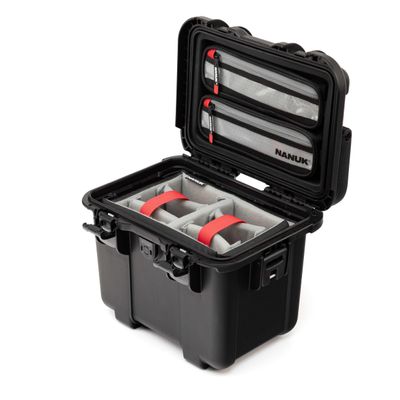 NANUK T20 IP67 Waterproof, Dustproof, and Impact-Resistant Top Loader Case with Pro Photo Kit (Black)