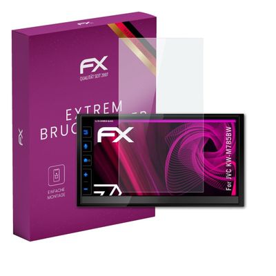 atFoliX Plastic Glass Protective Film compatible with JVC KW-M785BW, 9H Hybrid-Glass FX Screen Protector