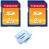 2 Pack Transcend 2GB SD Flash Memory Card TS2GS with Continental Cloth view 1